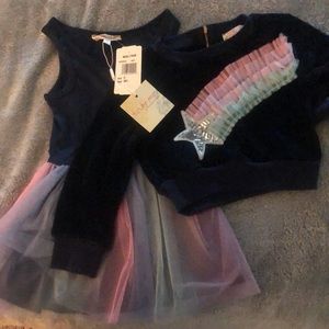 Little girls dress with matching pull over